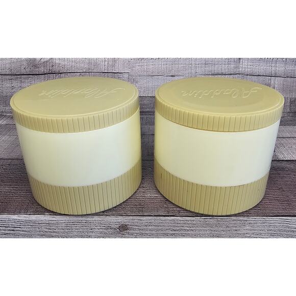 Vintage ALADDIN JAR Model 7000 Beige Insulated Hot Cold Freezer Thermo - Picture 1 of 9